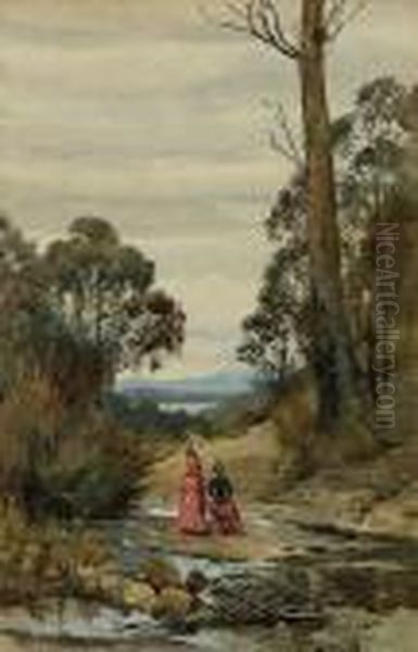 On The Road To Mount Wellington Oil Painting by Julian Rossi Ashton