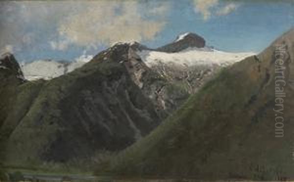 From Fjaerland1885 Oil Painting by Anders Monsen Askevold