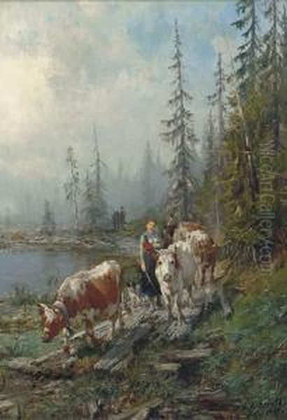 The Journey Home Oil Painting by Anders Monsen Askevold