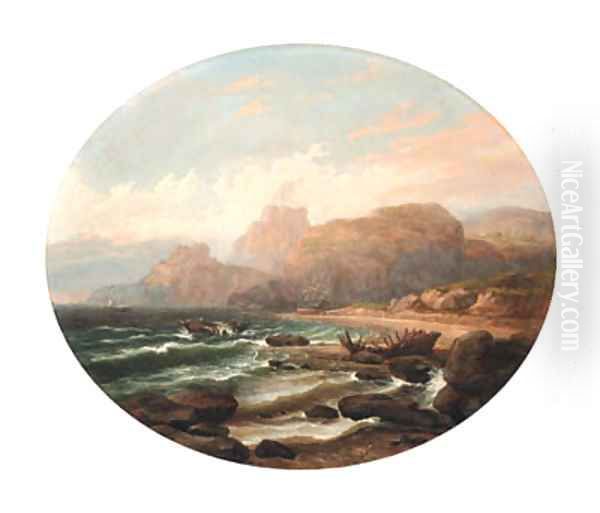 Treacherous Cove Oil Painting by Thomas Birch