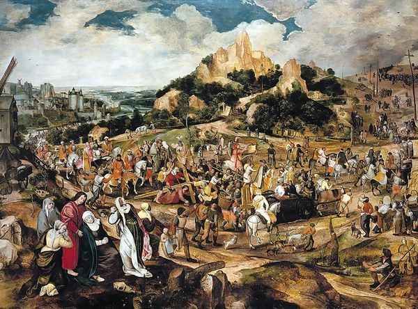 Christ on the Road to Calvary 1560s Oil Painting by Peeter Baltens