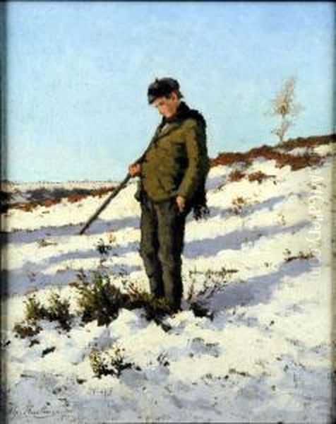 [jeune Chasseur] Oil Painting by Alphonse Asselbergs