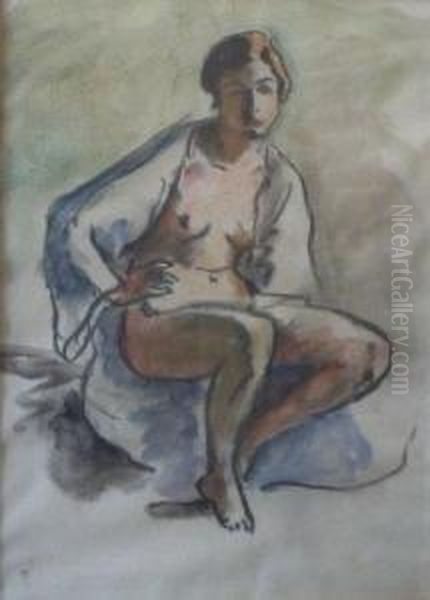  Nu Assis  Oil Painting by Maurice Asselin