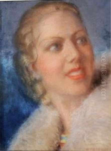 Visage De Femme Oil Painting by Maurice Asselin