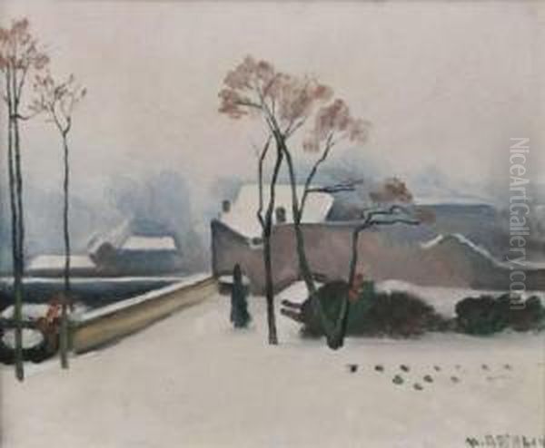 Paysage De Neige Oil Painting by Maurice Asselin