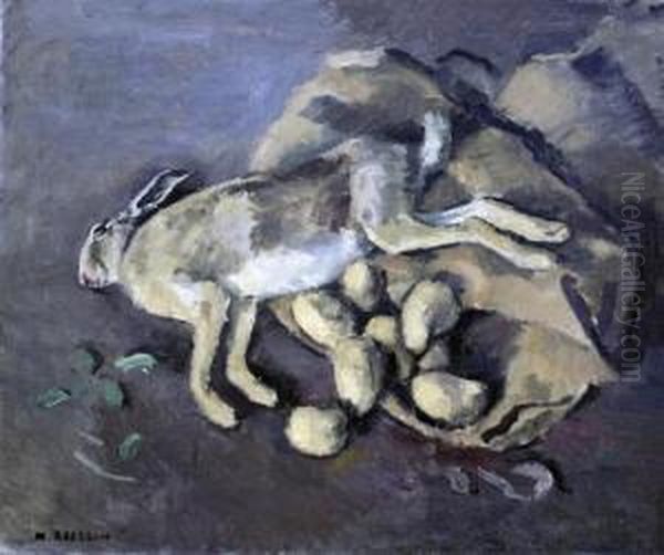 Still Life Of A Hare And Potatoes Oil Painting by Maurice Asselin