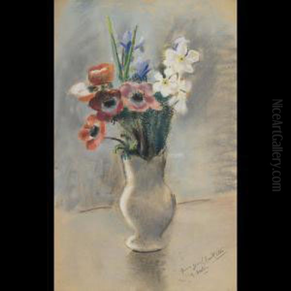 Flowers In A Vase Oil Painting by Maurice Asselin