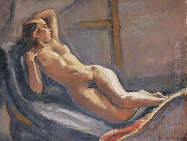 Nu Sur Le Divan Oil Painting by Maurice Asselin