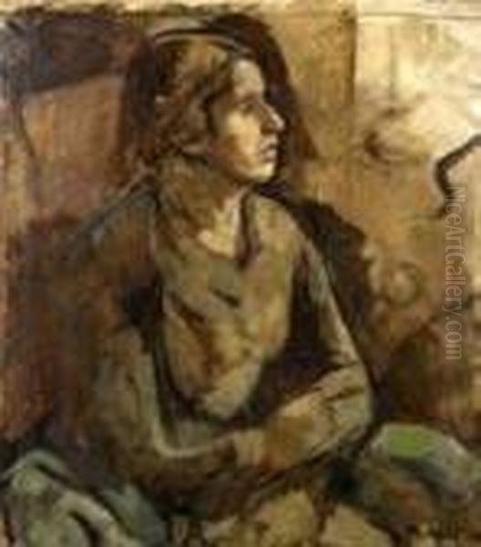 portrait De Femme Oil Painting by Maurice Asselin