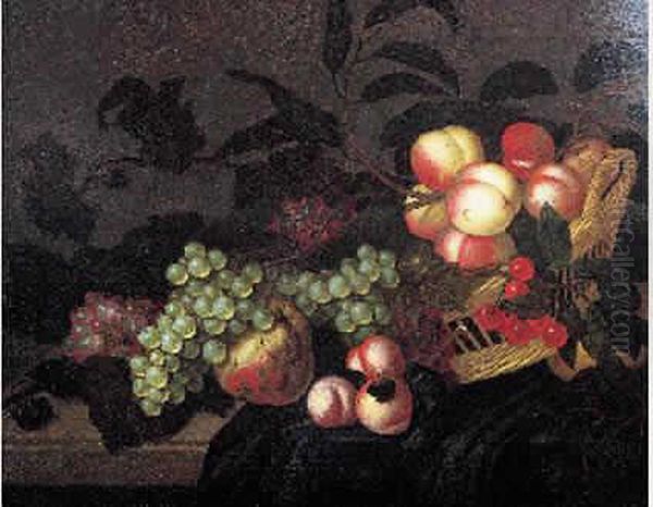 Fruits Dans Un Panier Oil Painting by Bartholomeus Assteyn