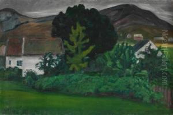 Fra Prestegarden I Jolster Oil Painting by Nikolai Astrup