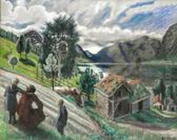 Groveir Oil Painting by Nikolai Astrup