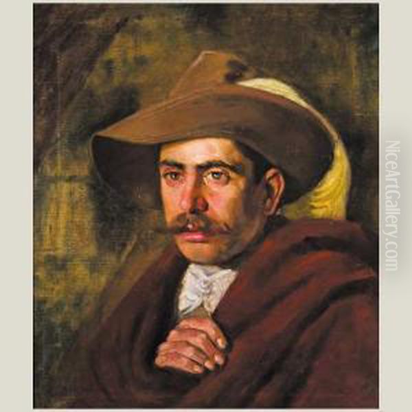 Caballero Oil Painting by Enrique Atalaya Gonzalez