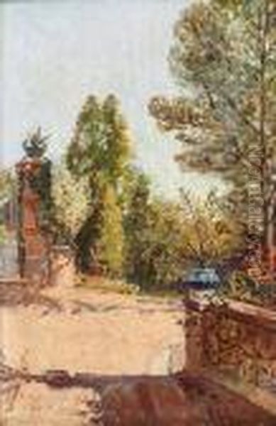 L'entree De La Villa Oil Painting by Enrique Atalaya Gonzalez