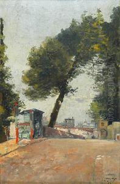 Sur Les Quais A Paris Oil Painting by Enrique Atalaya Gonzalez