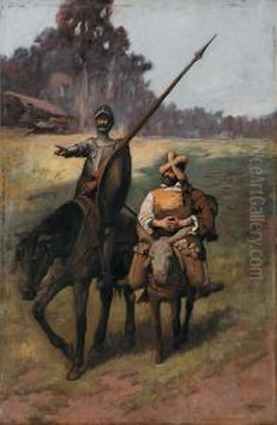 Don Quichotte Oil Painting by Enrique Atalaya Gonzalez