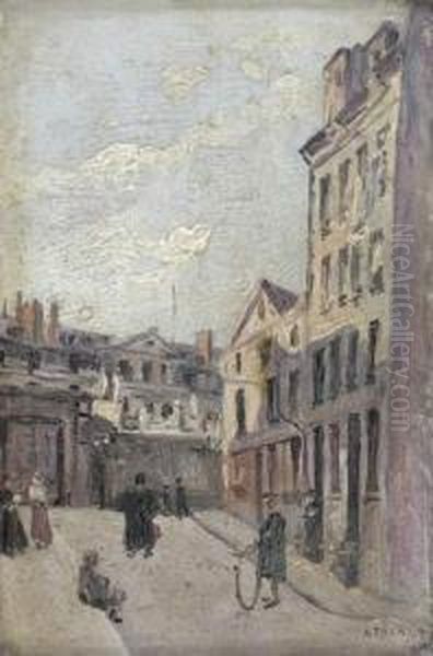 Vue D'une Rue Oil Painting by Enrique Atalaya Gonzalez