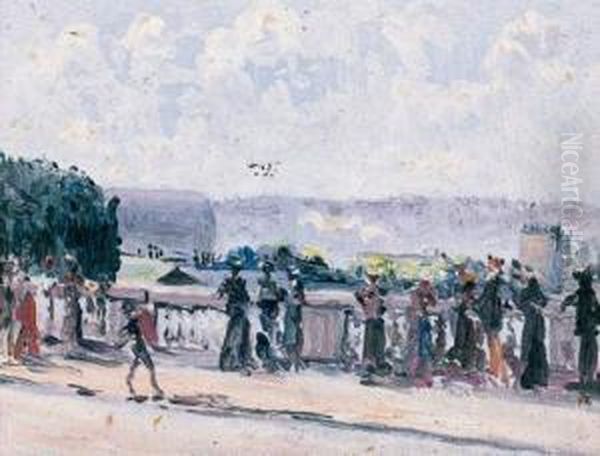 Scene De Parc Oil Painting by Enrique Atalaya Gonzalez