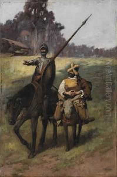 Don Quichotte Oil Painting by Enrique Atalaya Gonzalez