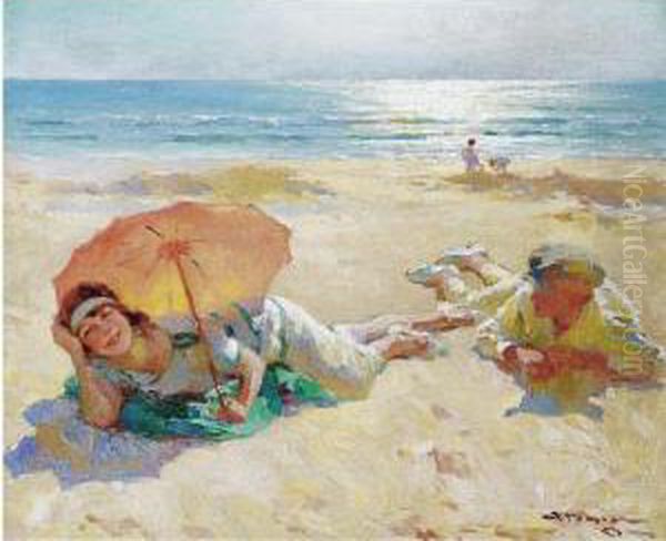 Sunshine Oil Painting by Charles Garabed Atamian