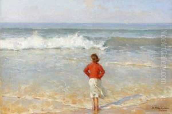 Femme Au Bord De Mer Oil Painting by Charles Garabed Atamian