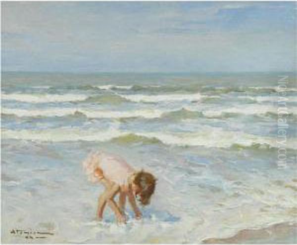 Child On A Beach by Charles Garabed Atamian