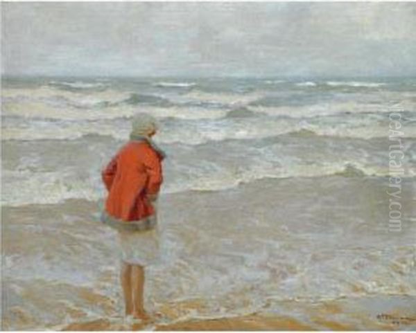 Looking Out To Sea Oil Painting by Charles Garabed Atamian