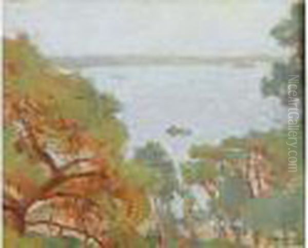 Bord De Mer Aux Arbres Oil Painting by Charles Garabed Atamian