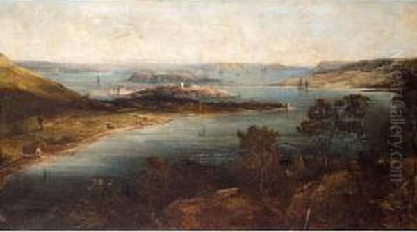 View Of Cork Harbour Oil Painting by George Mounsey Wheatley Atkinson