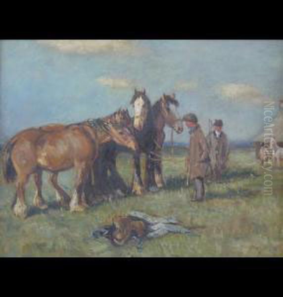 The Horse Fair Oil Painting by John Atkinson