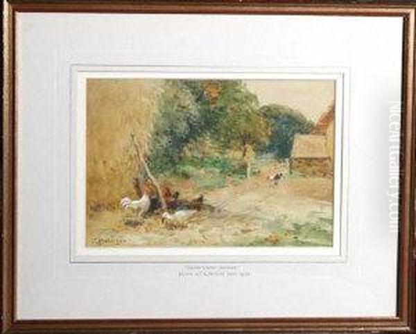 Farmyard Gossip Oil Painting by John Atkinson