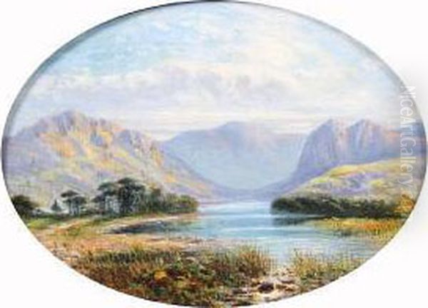 A Mountain Lake Oil Painting by John Atkinson