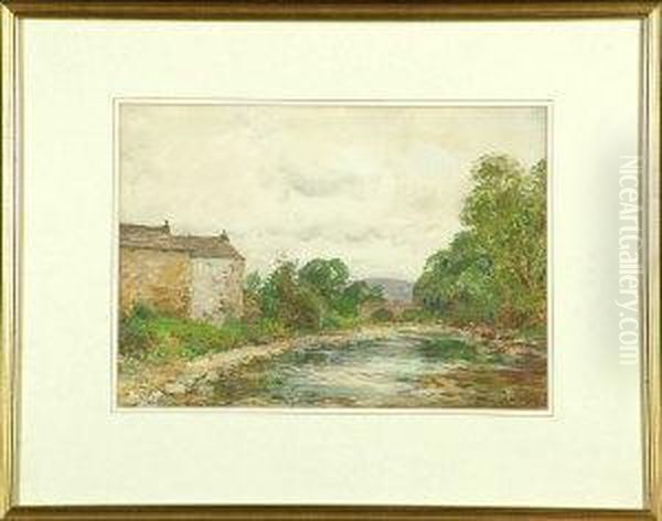 A Yorkshire River Oil Painting by John Atkinson