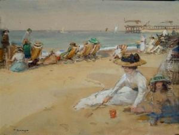 A Day At The Seaside Oil Painting by John Atkinson