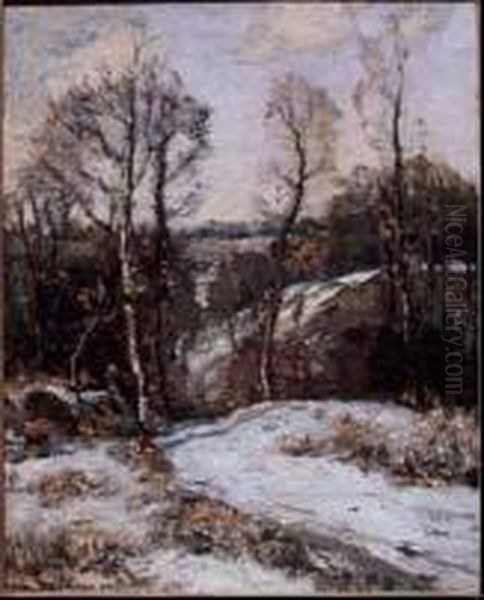 Spring Thaw Oil Painting by William Edwin Atkinson