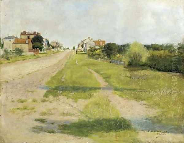 Vue de Sannois effet de soleil Oil Painting by Jean Beauduin