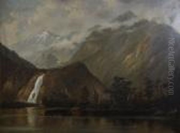 Sunderland Falls Oil Painting by Thomas Reginald Attwood