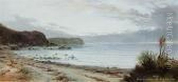 Coastal Scene Oil Painting by Thomas Reginald Attwood