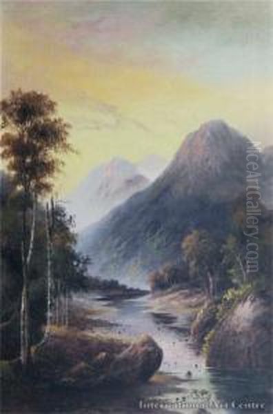 Maitai River Oil Painting by Thomas Reginald Attwood