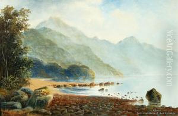 Caswell Sound Oil Painting by Thomas Reginald Attwood