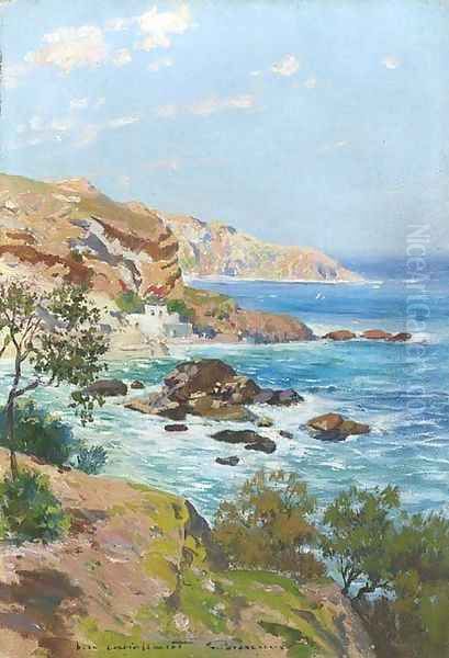 The French riviera Oil Painting by Carlo Brancaccio