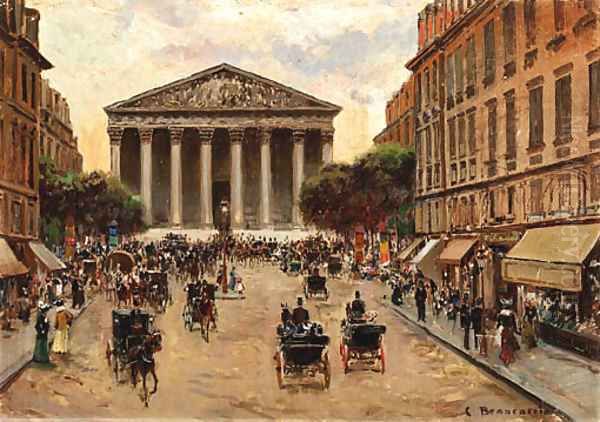 Place de la Madeleine Oil Painting by Carlo Brancaccio