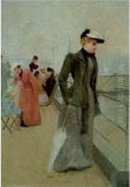 En Premiere Classe Oil Painting by Albert Aublet