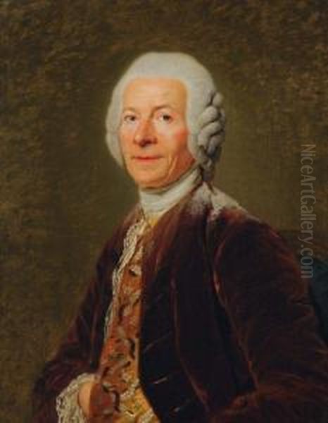 Portrait De Monsieur De Villiers Oil Painting by Etienne Aubry