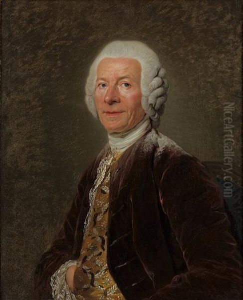 Portrait De Monsieur De Villiers, Premier Conseiller Des Finances Oil Painting by Etienne Aubry