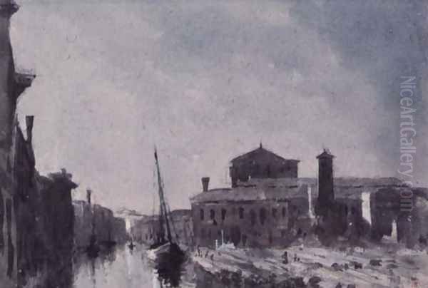 The Sacca Della Misericordia, Venice Oil Painting by George Price Boyce