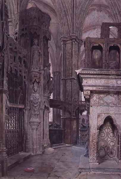 Edward the Confessor's Chapel, Westminster Abbey Oil Painting by George Price Boyce