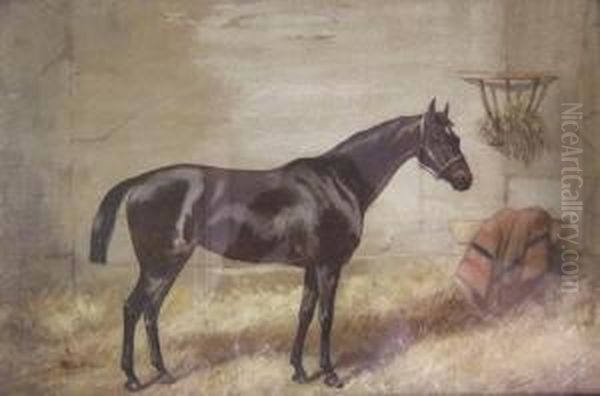 Cheval Dans L'ecurie Oil Painting by Jonny Audy