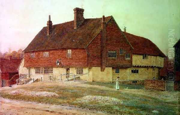 The Crown Inn at Chiddingfold Oil Painting by George Price Boyce