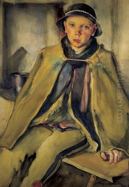 Portret Mlodego Gorala, 1914-1921 Oil Painting by Aleksander Augustynowicz